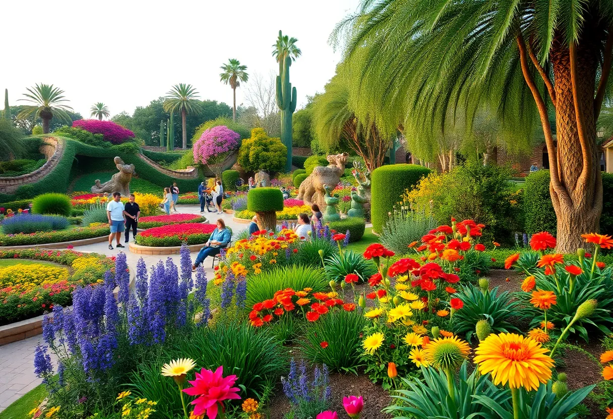 Phoenix garden showcasing vibrant flowers and greenery