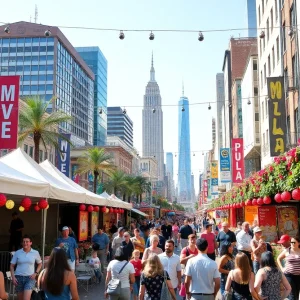 A lively gathering during Labor Day weekend in Phoenix with music and celebrations.