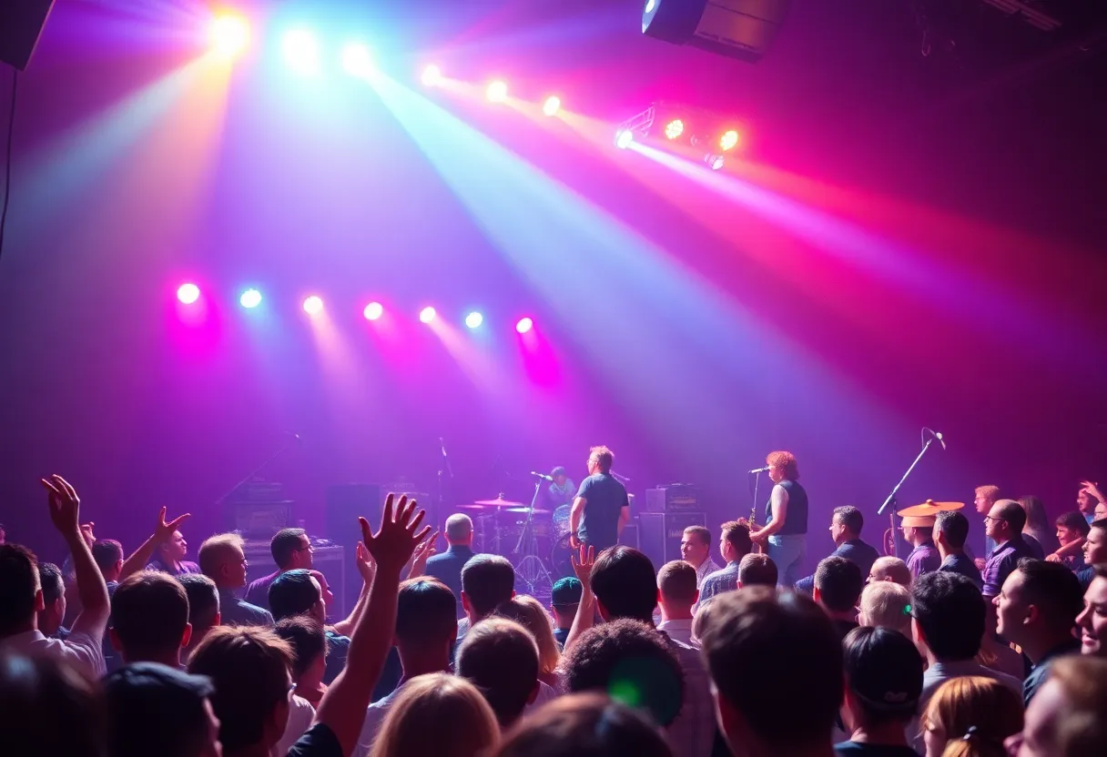 Crowd enjoying a live music concert featuring '80s music in Phoenix
