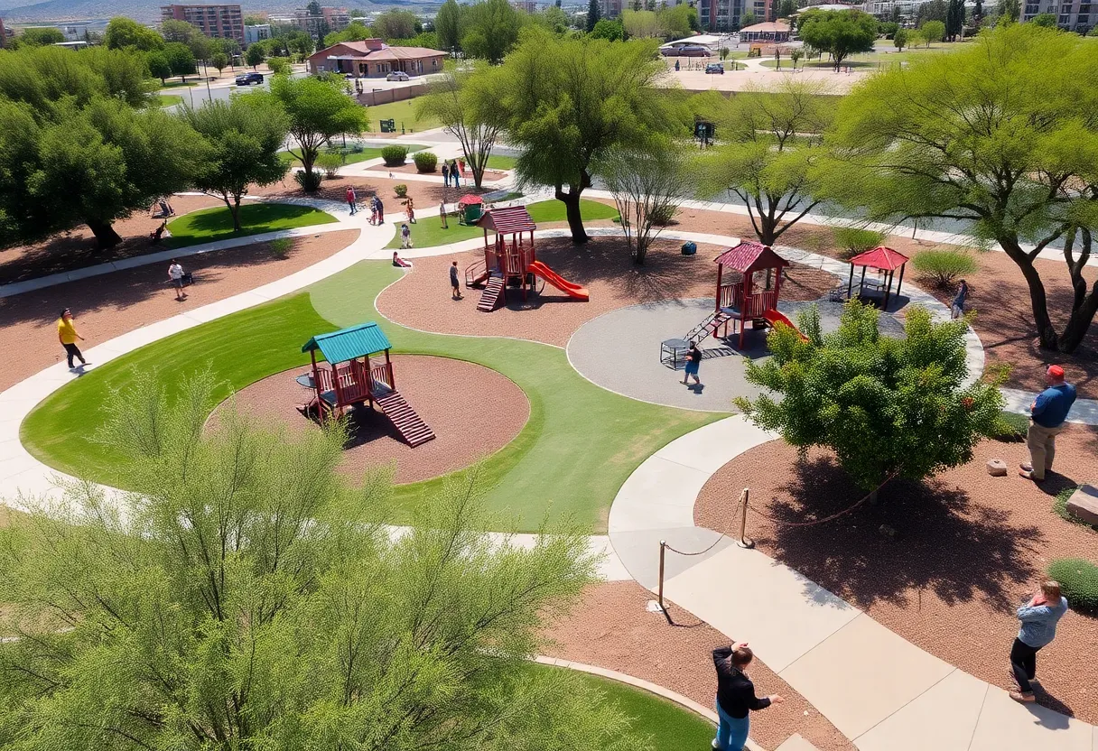 Community members enjoying a park in Phoenix