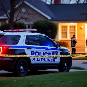 Police vehicle at a crime scene in Phoenix