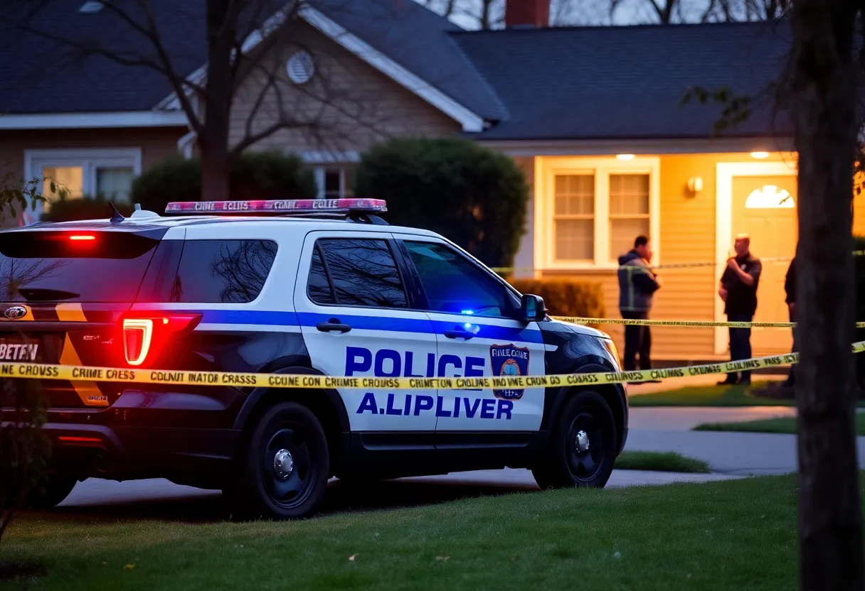 Police vehicle at a crime scene in Phoenix