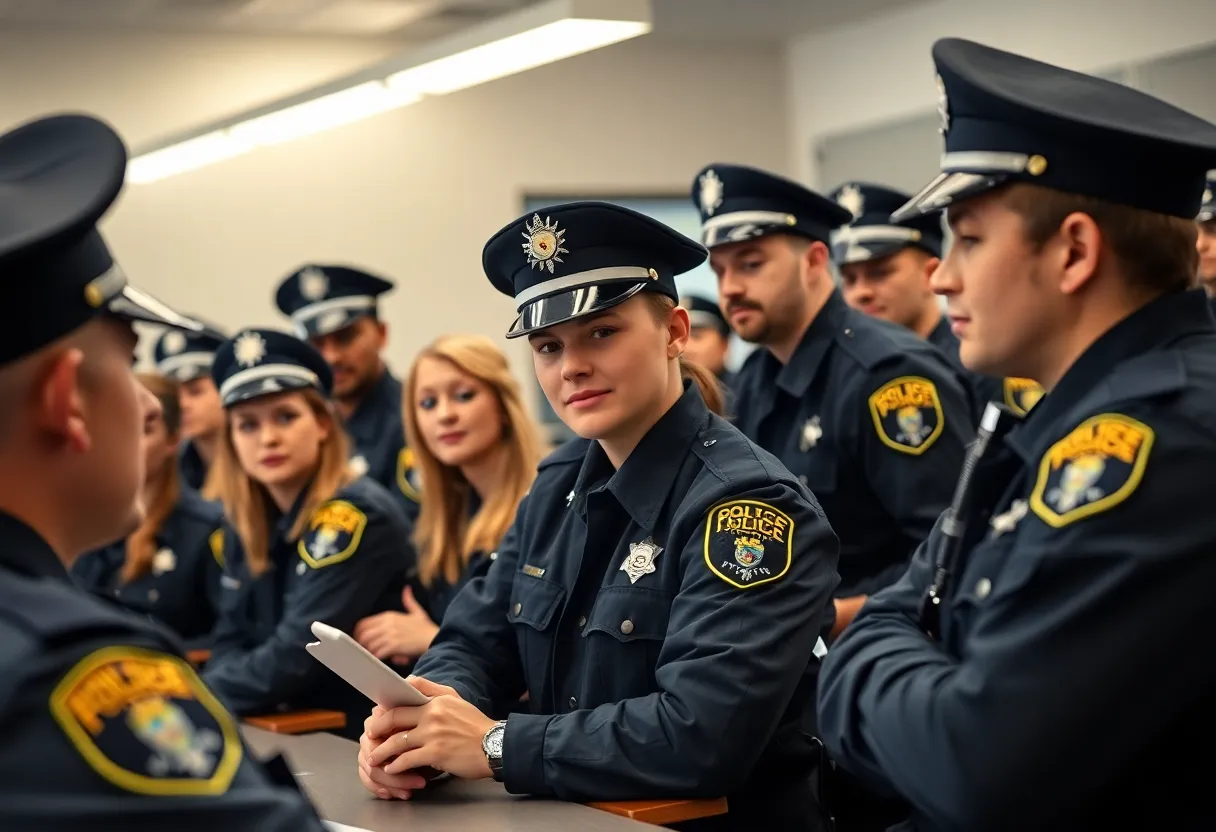 Recruits training at the Phoenix Police Academy