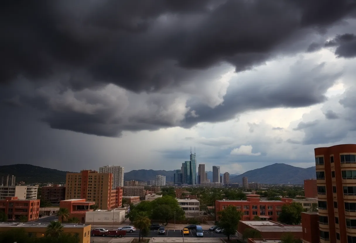 Stormy weather in Phoenix with community activities