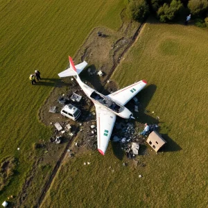 Wreckage of Pitts S1-T airplane on the ground in Goodyear