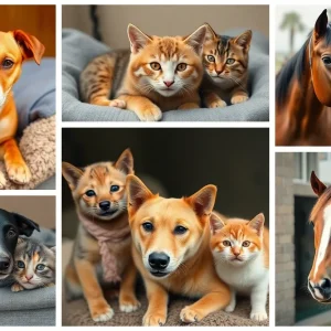 A group of rescued animals in a shelter, representing the efforts against animal cruelty in Phoenix.