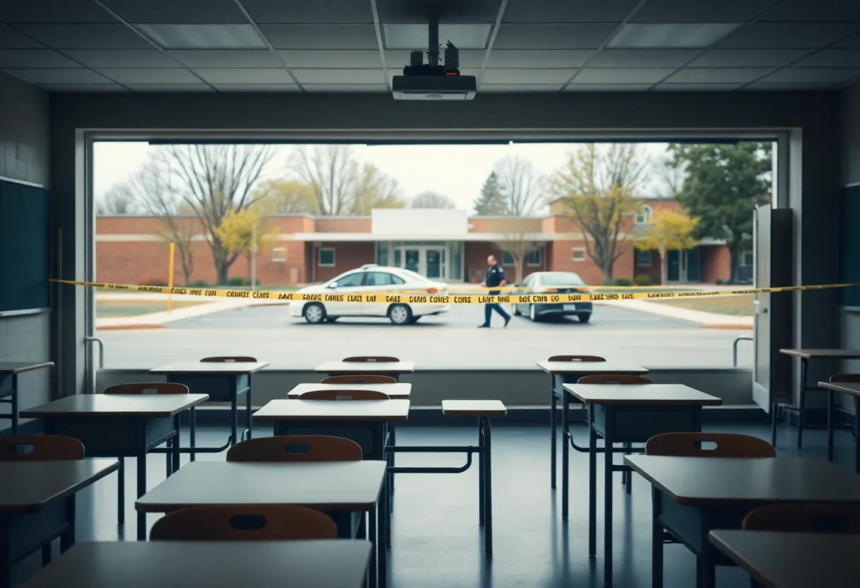 Empty classroom amid rising school safety concerns