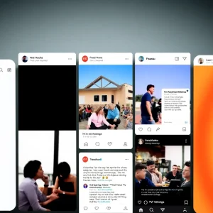 Collage of social media platforms with Phoenix neighborhood insights