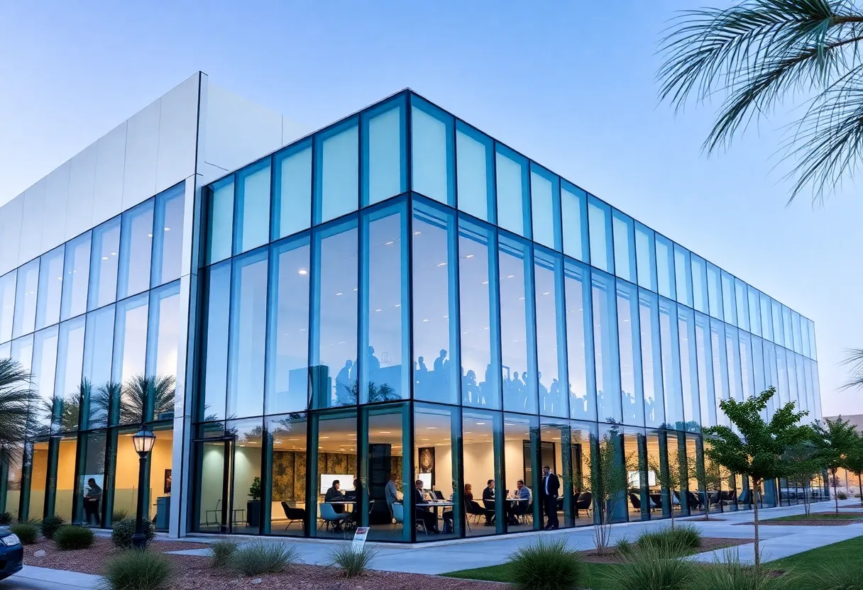 Exterior view of the expanded Toyota Financial Services office in Chandler, Arizona.