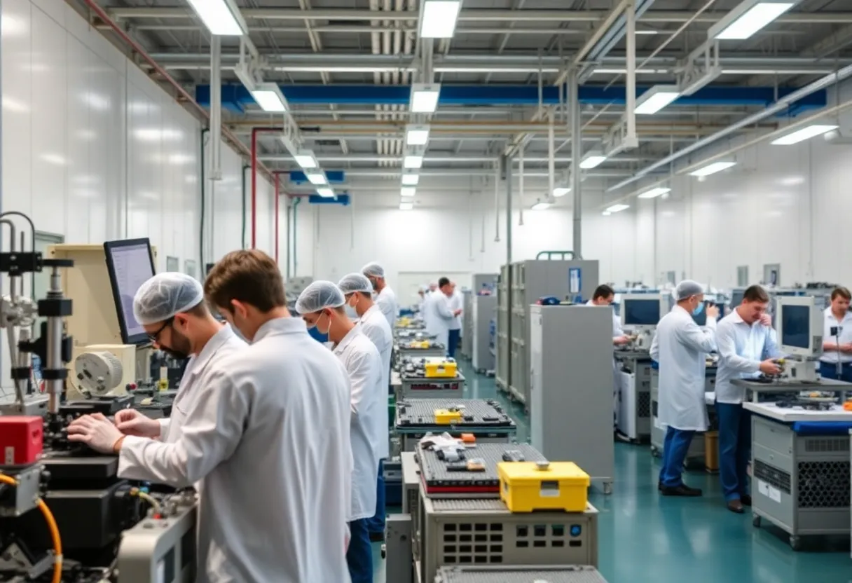 Interior view of TSMC's semiconductor fabrication facility in Arizona
