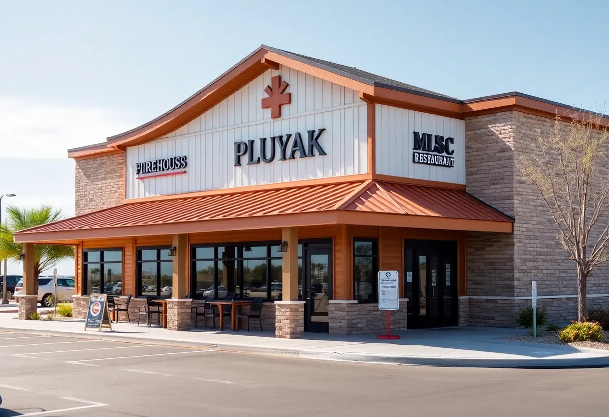 Exterior view of the new Zaxbys restaurant in Phoenix with drive-thru