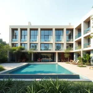 Exterior view of AC Hotel by Marriott Phoenix CityNorth with a modern design