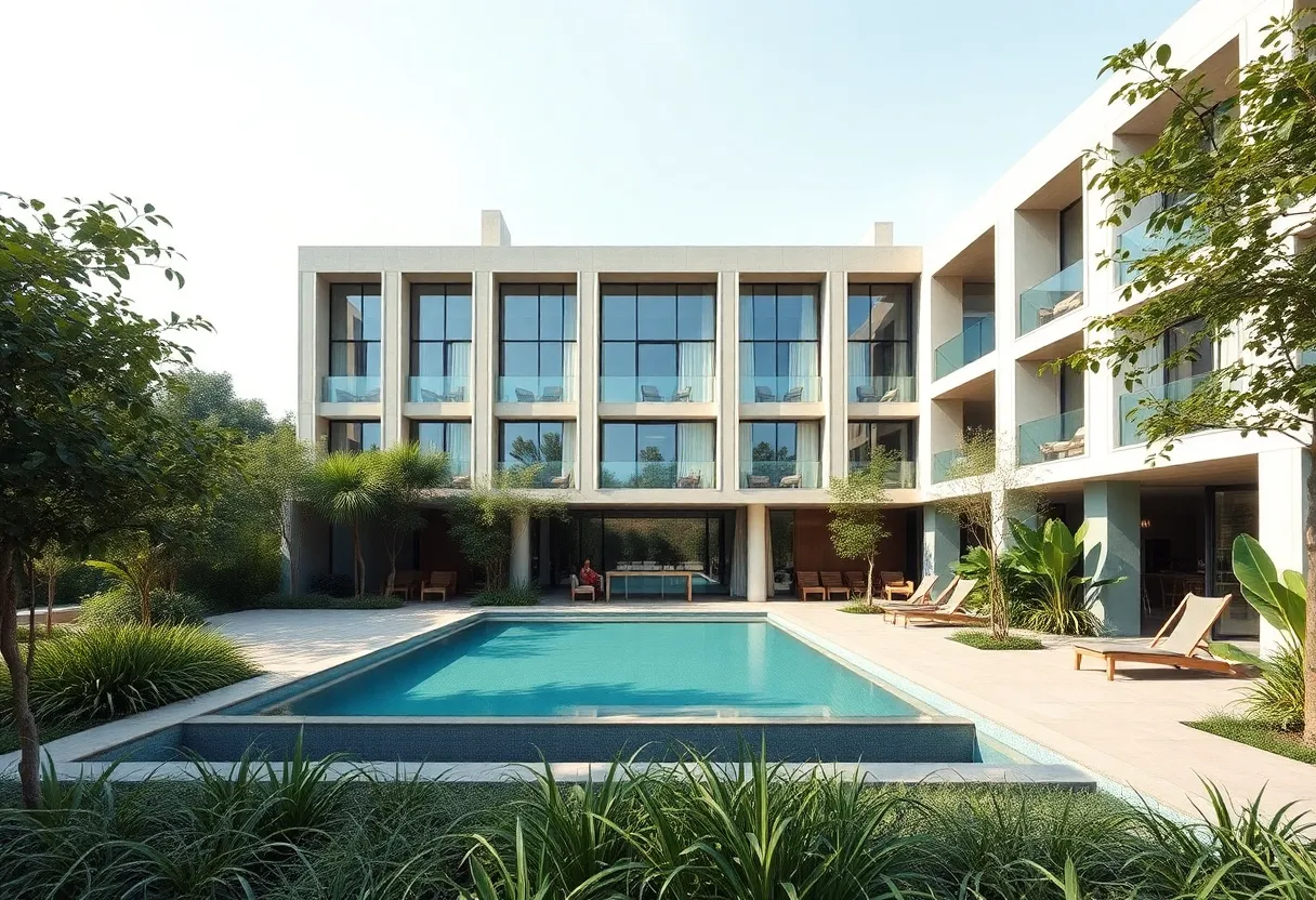 Exterior view of AC Hotel by Marriott Phoenix CityNorth with a modern design