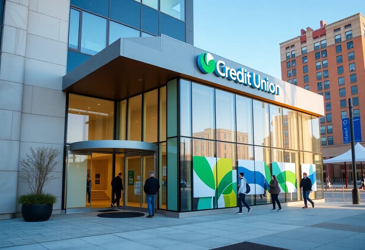 Exterior view of a modern America First Credit Union branch in Goodyear, Arizona.