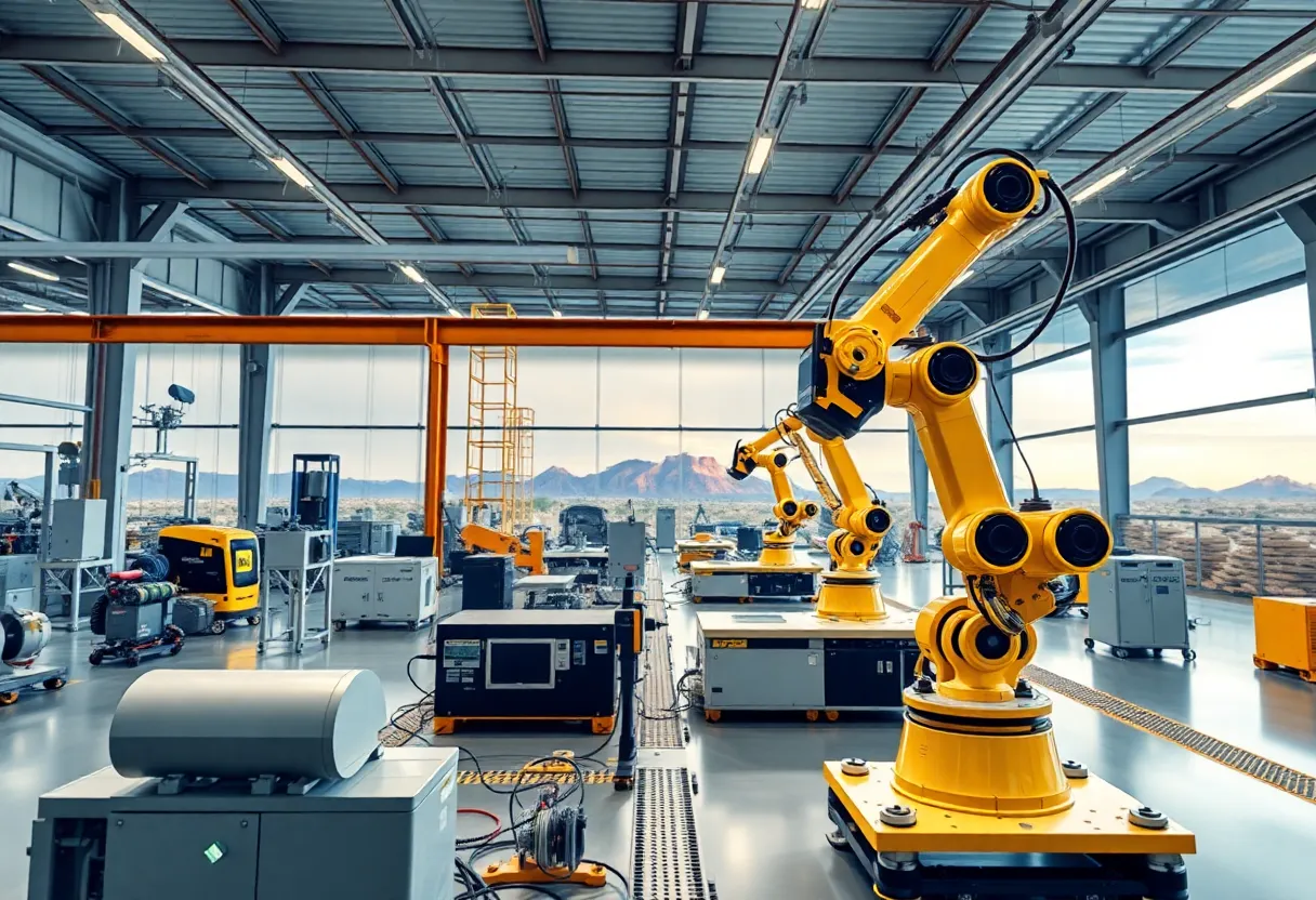 A high-tech manufacturing facility in Arizona utilizing AI and robotics.
