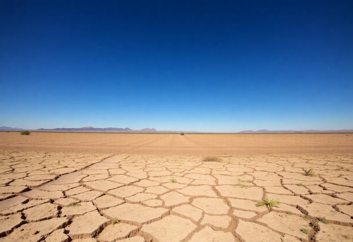 Dry farmland in Arizona illustrating water shortage effects