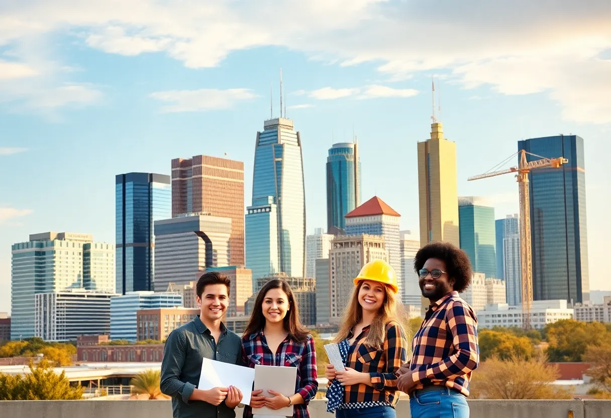 City skyline of Arizona signifying economic growth with construction activities.