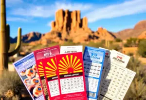 Arizona Lottery tickets with winning symbols
