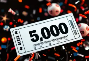 Illustration of a lottery ticket symbolizing the Arizona Powerball jackpot