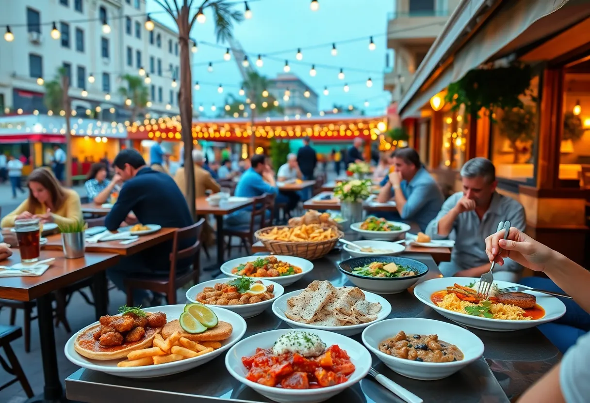 Outdoor dining scene during Arizona Restaurant Week