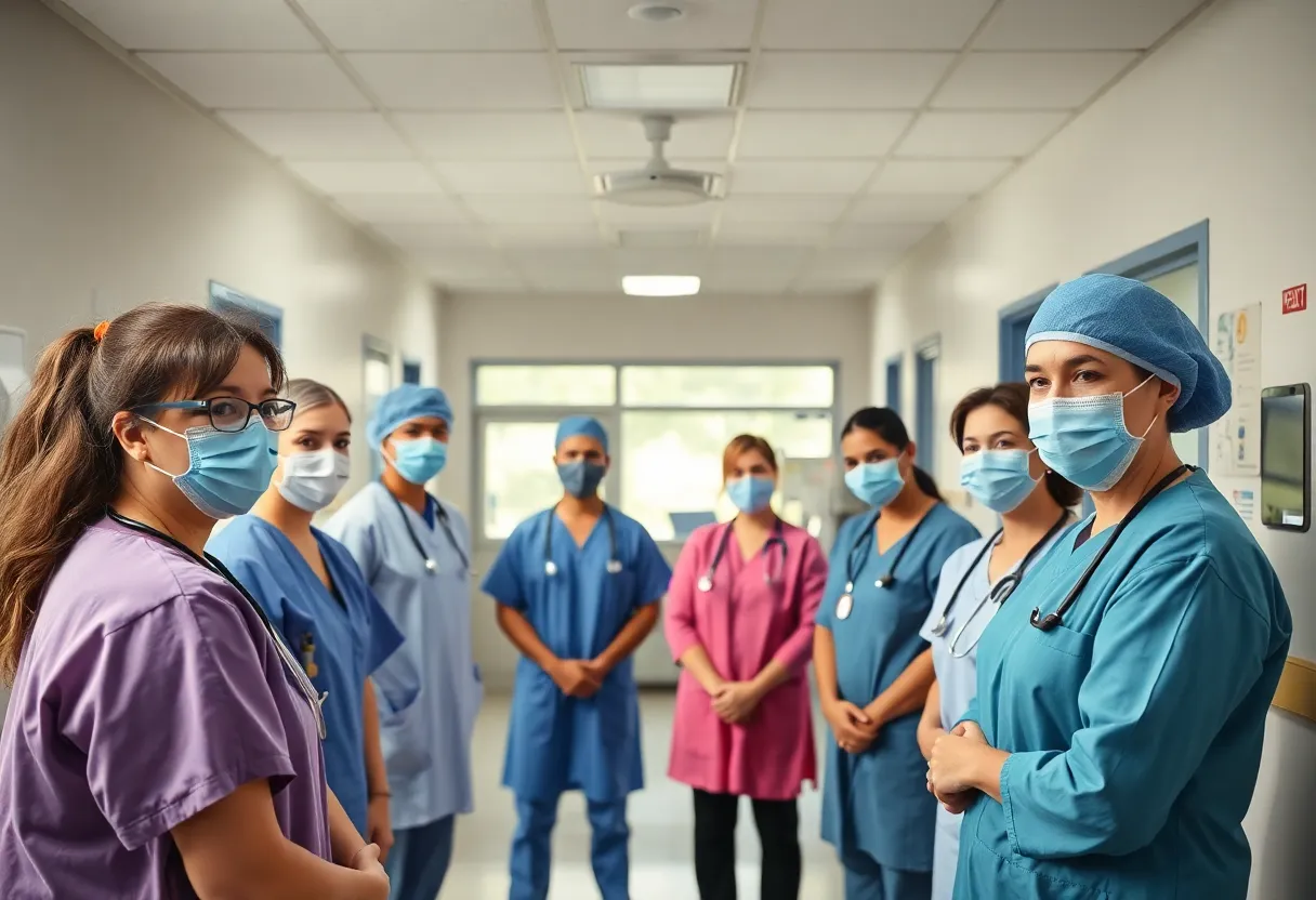 Healthcare professionals collaborating in a rural hospital