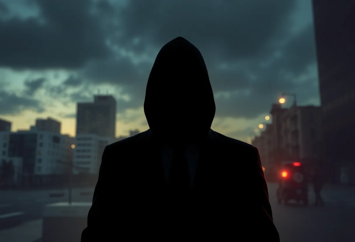 Conceptual illustration of organized crime and justice