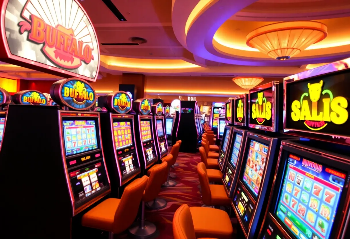 Buffalo and Mo’ Friends slot area at Plaza Hotel & Casino in Las Vegas