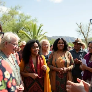 Community gathering celebrating Alfredo Gutierrez’s life and contributions.