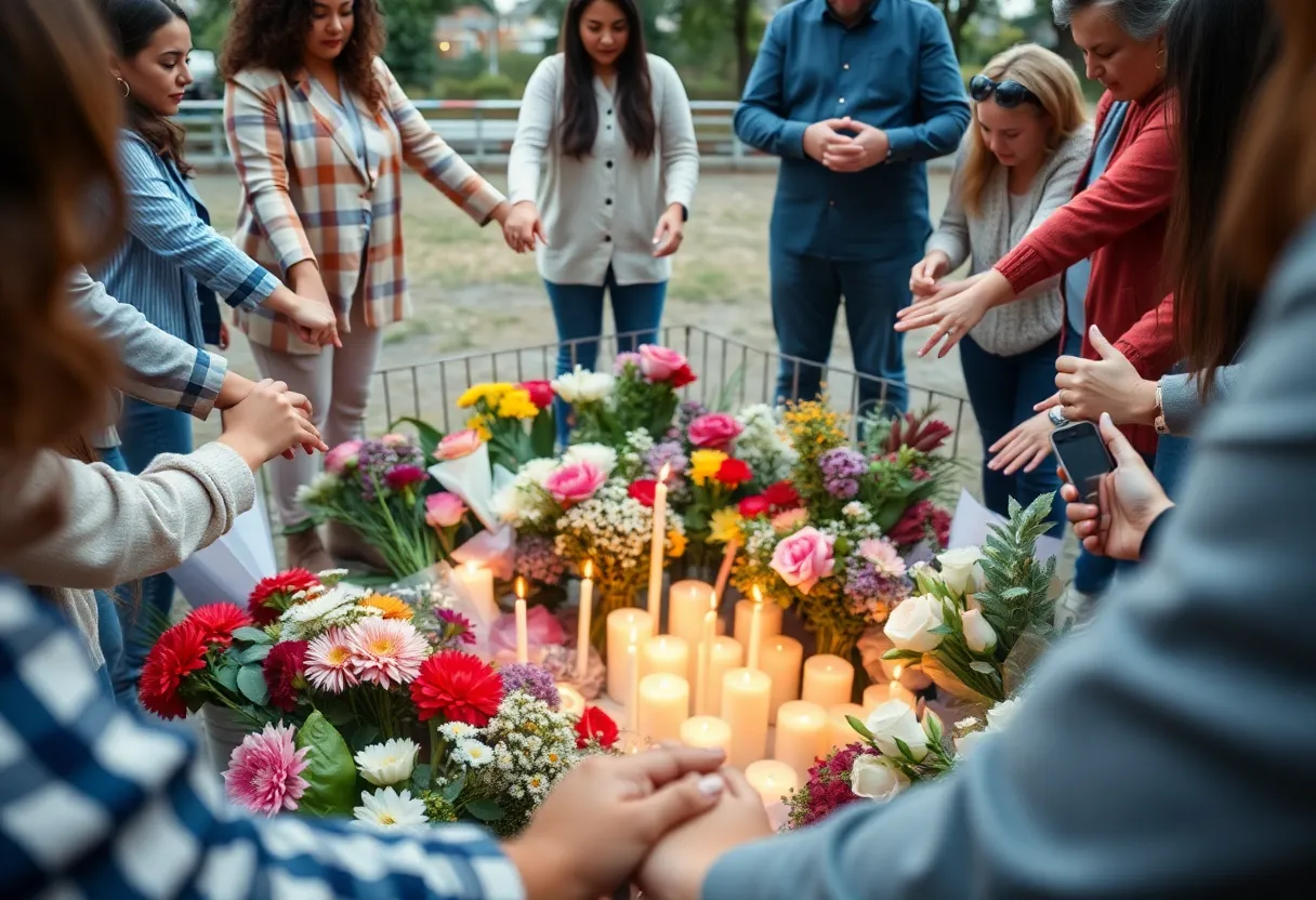 Community members gathered at memorial for Charlie Kirk in Phoenix