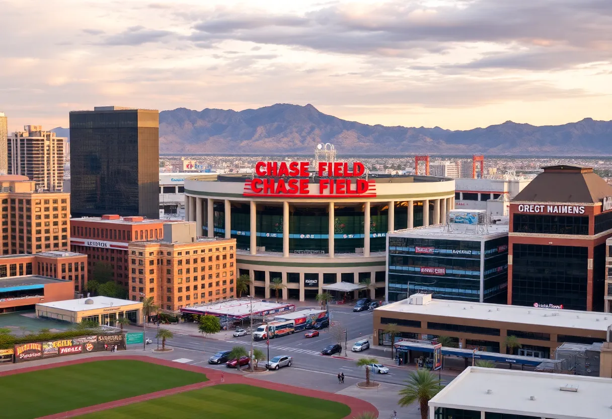 Chase Field stadium in downtown Phoenix