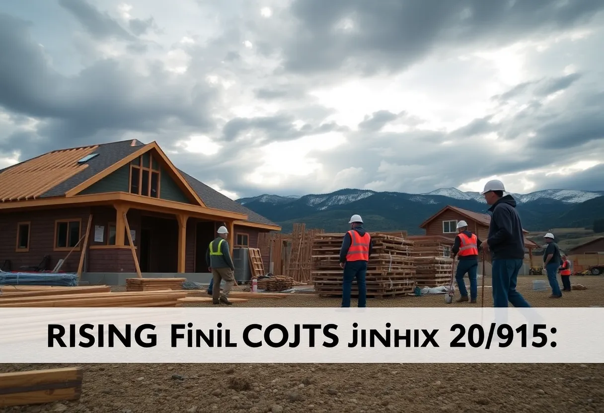 A busy construction site in Colorado with rising materials costs