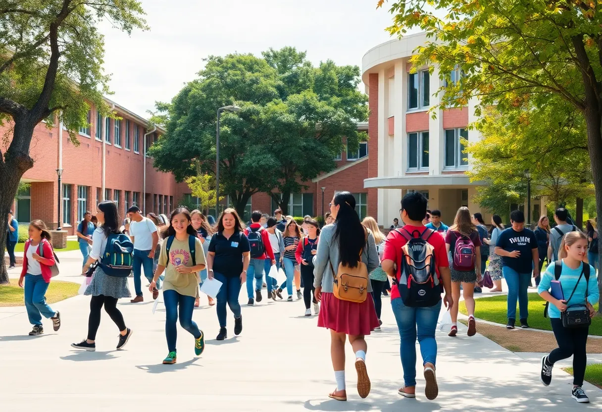 Students at Coppell school engaging in activities