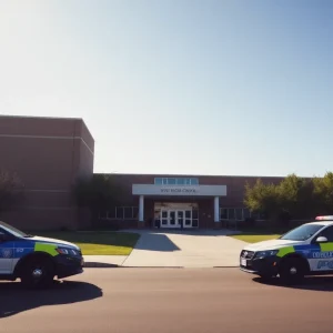 Police presence outside Darien High School after closure