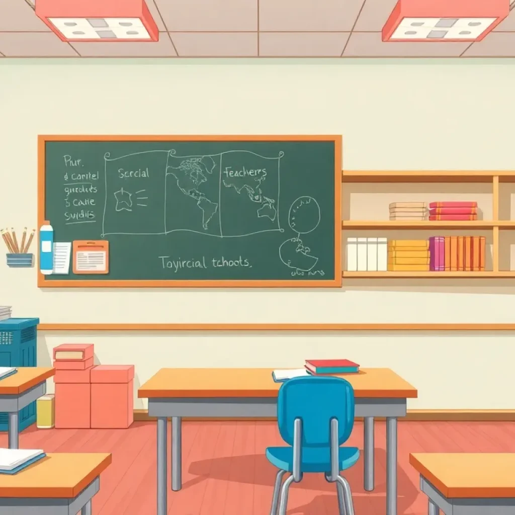 Classroom supplies disparity illustrating educational funding issues