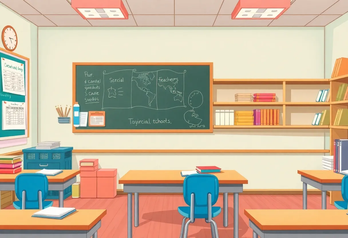 Classroom supplies disparity illustrating educational funding issues