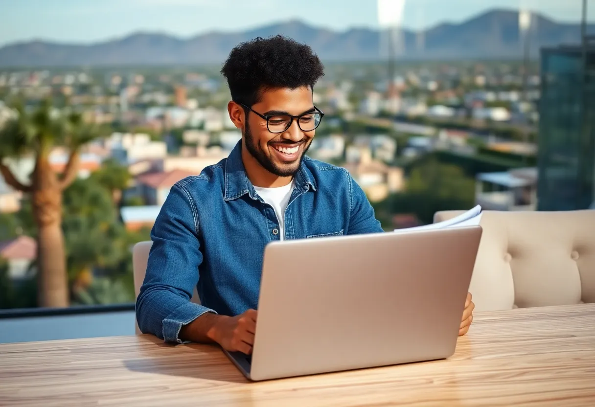 First-time homebuyer reviewing property listings in Phoenix