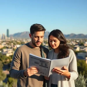 Couple reviewing home buying costs in Phoenix, AZ