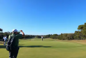 Golfers celebrating a hole-in-one at Tahoe Donner Golf Course