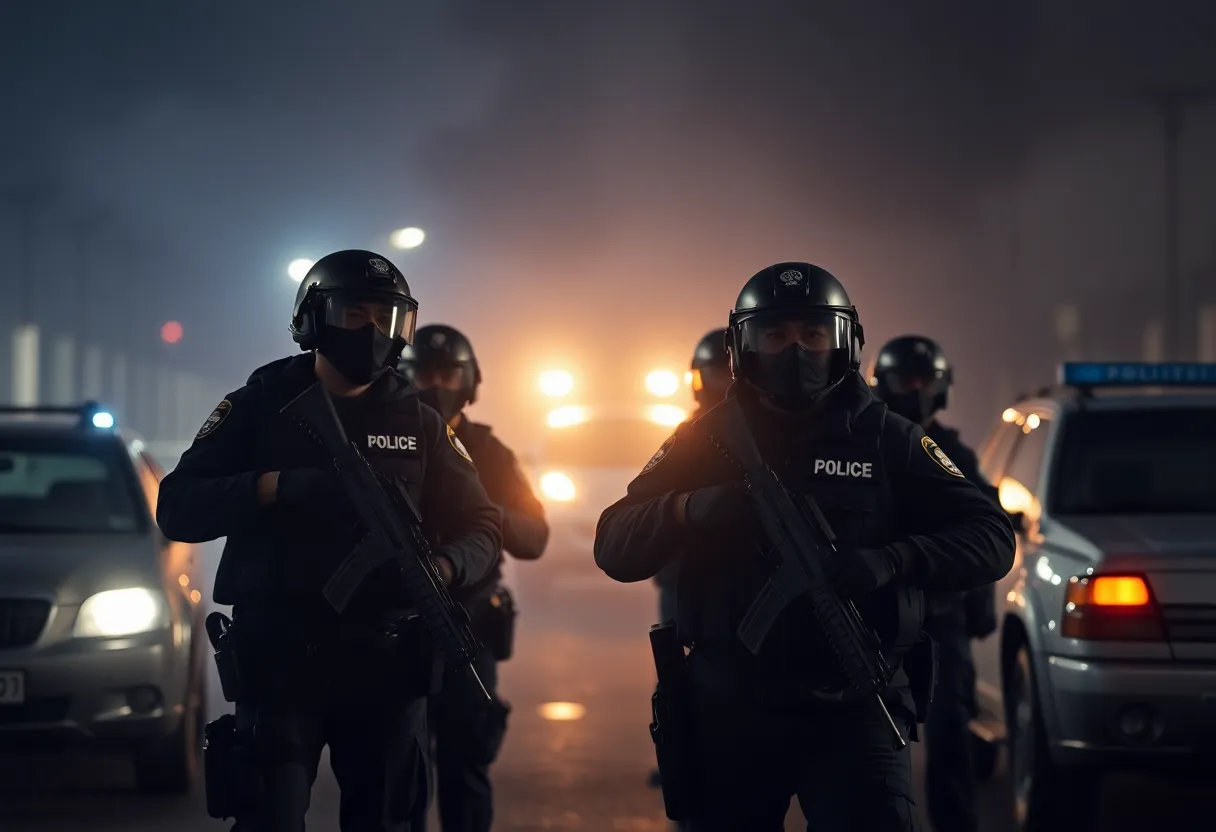 Law enforcement conducting a drug raid in Phoenix