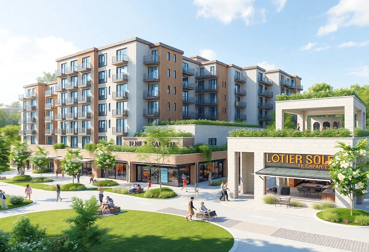Conceptual image of Legacy Park, a mixed-use development in Mesa, Arizona
