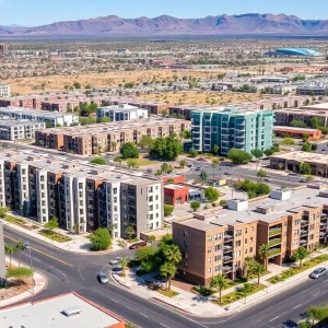 Aerial view of multifamily housing developments in Metro Phoenix