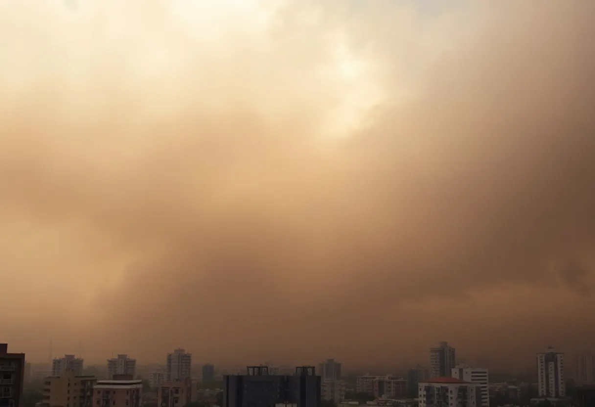 Dust storm engulfing Phoenix skyline