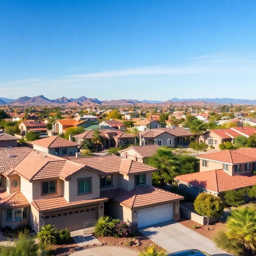 Residential homes in Phoenix metro area representing increased inventory
