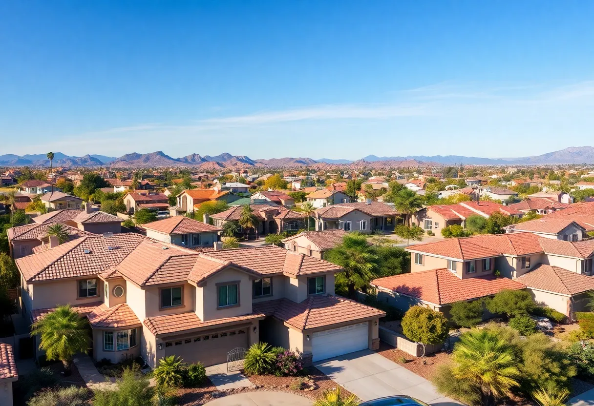 Residential homes in Phoenix metro area representing increased inventory