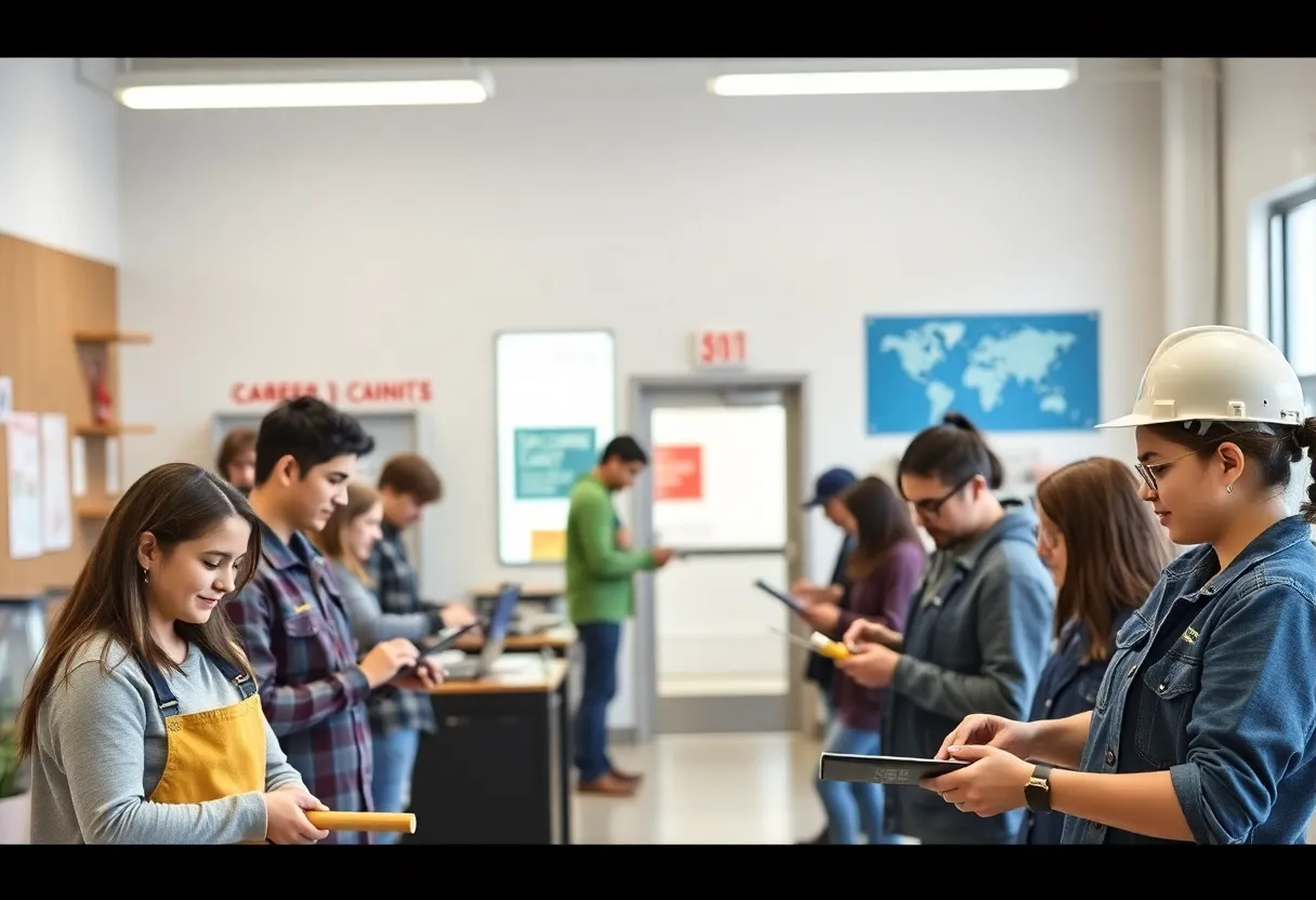 Students participating in career training at Phoenix Job Corps Center