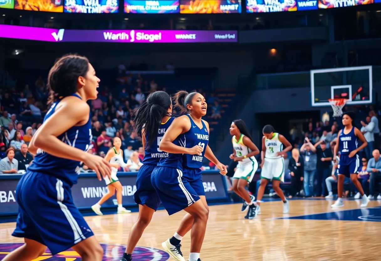 A basketball game featuring the Phoenix Mercury and the Minnesota Lynx
