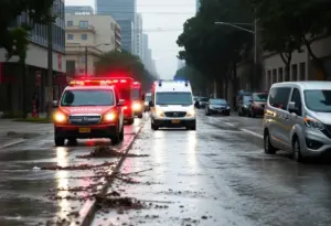 Flooded streets in Phoenix due to thunderstorms