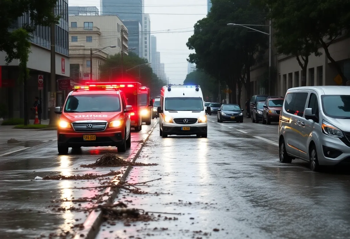 Flooded streets in Phoenix due to thunderstorms