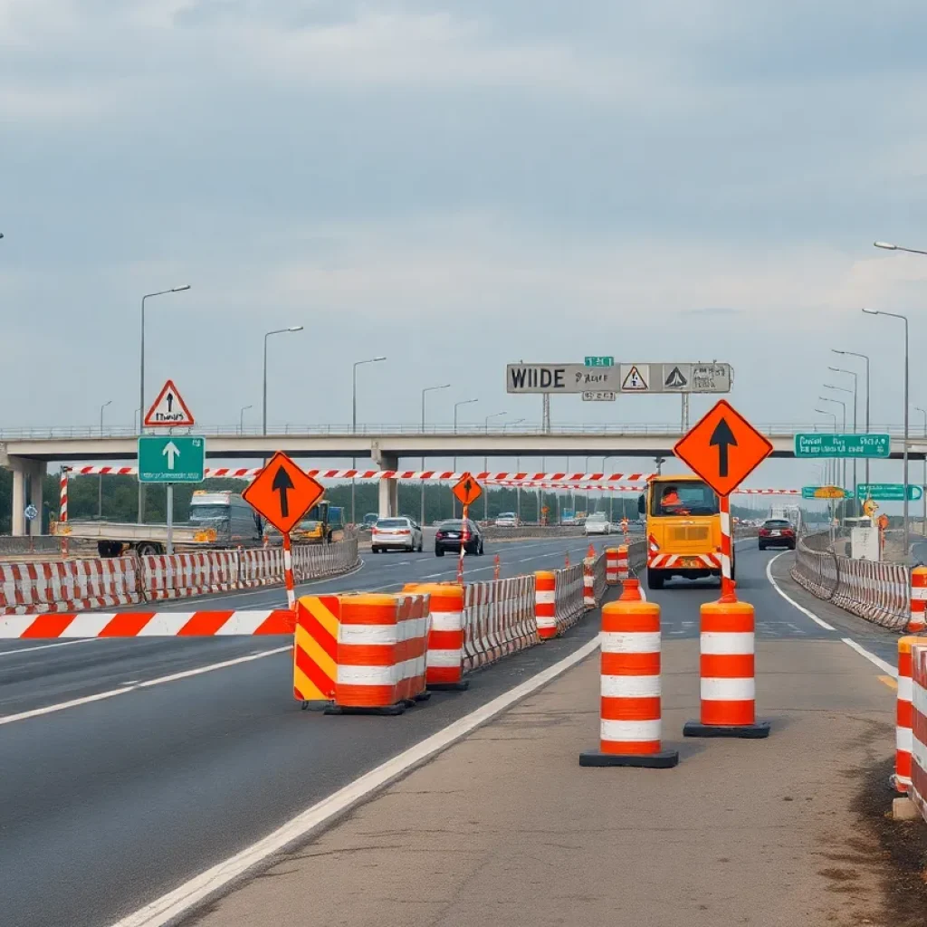 Construction site at Loop 101 and SR 51 in Phoenix