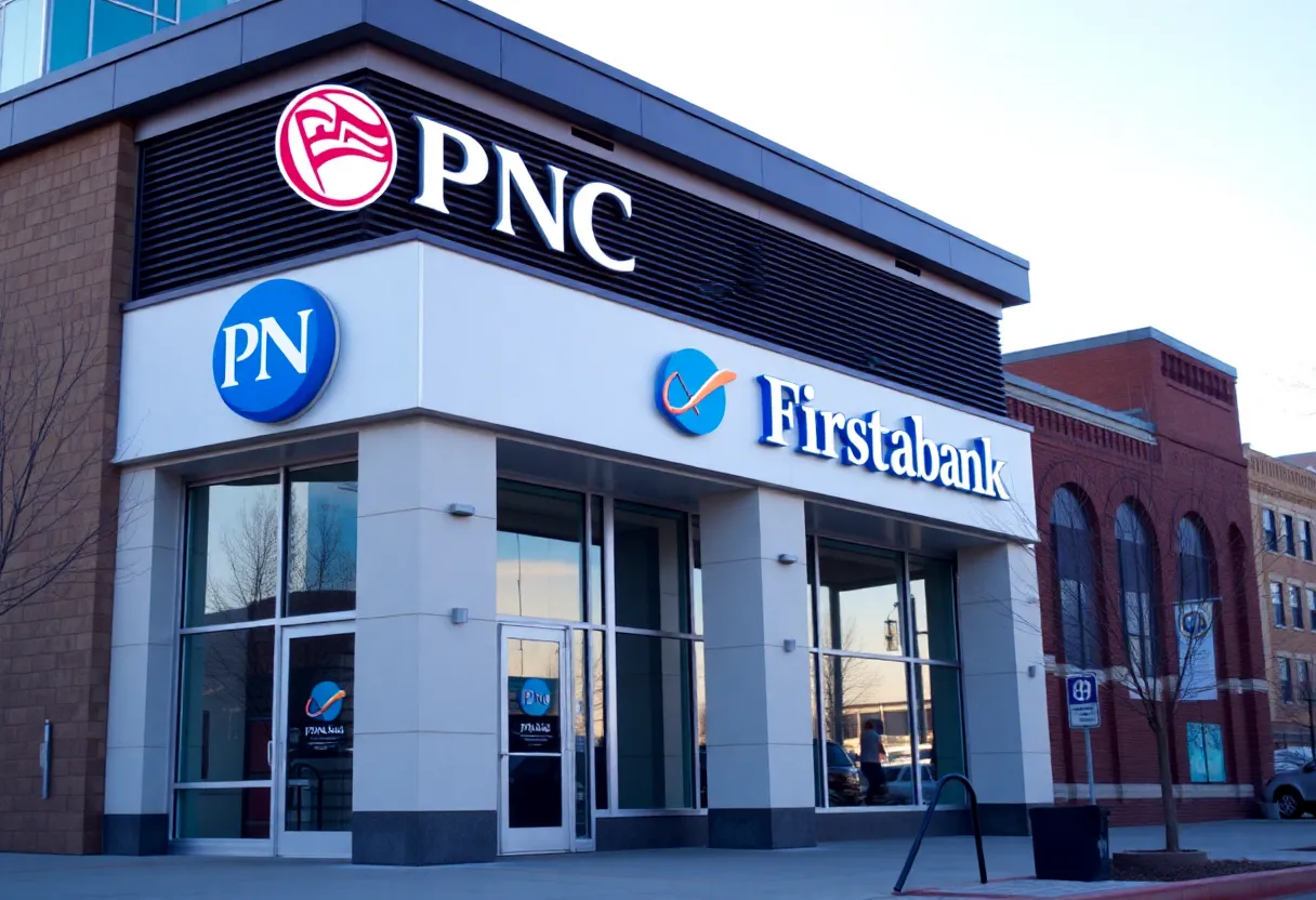 Visual representation of the PNC Financial and FirstBank merger.